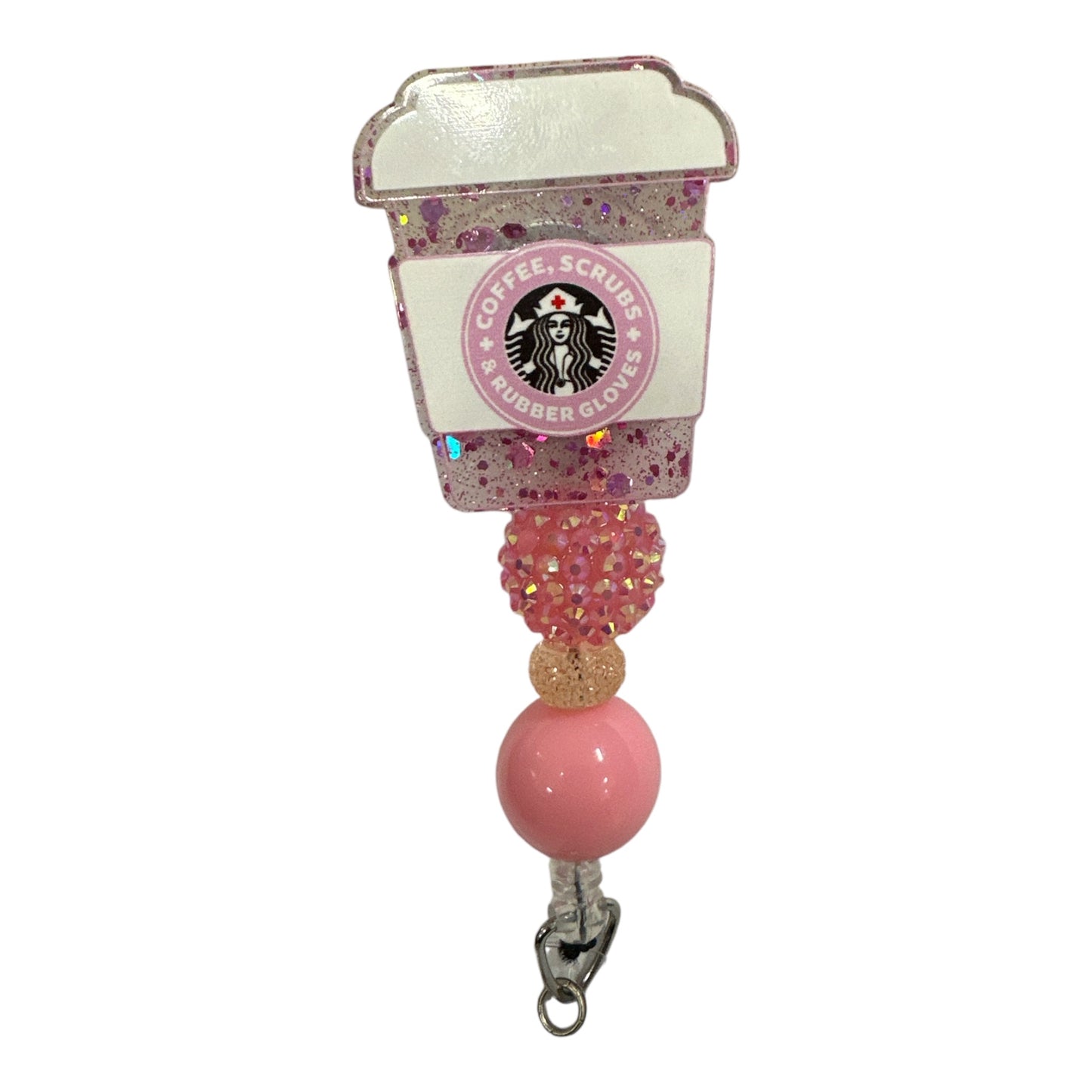 Coffee Scrubs & Rubber gloves badge reel