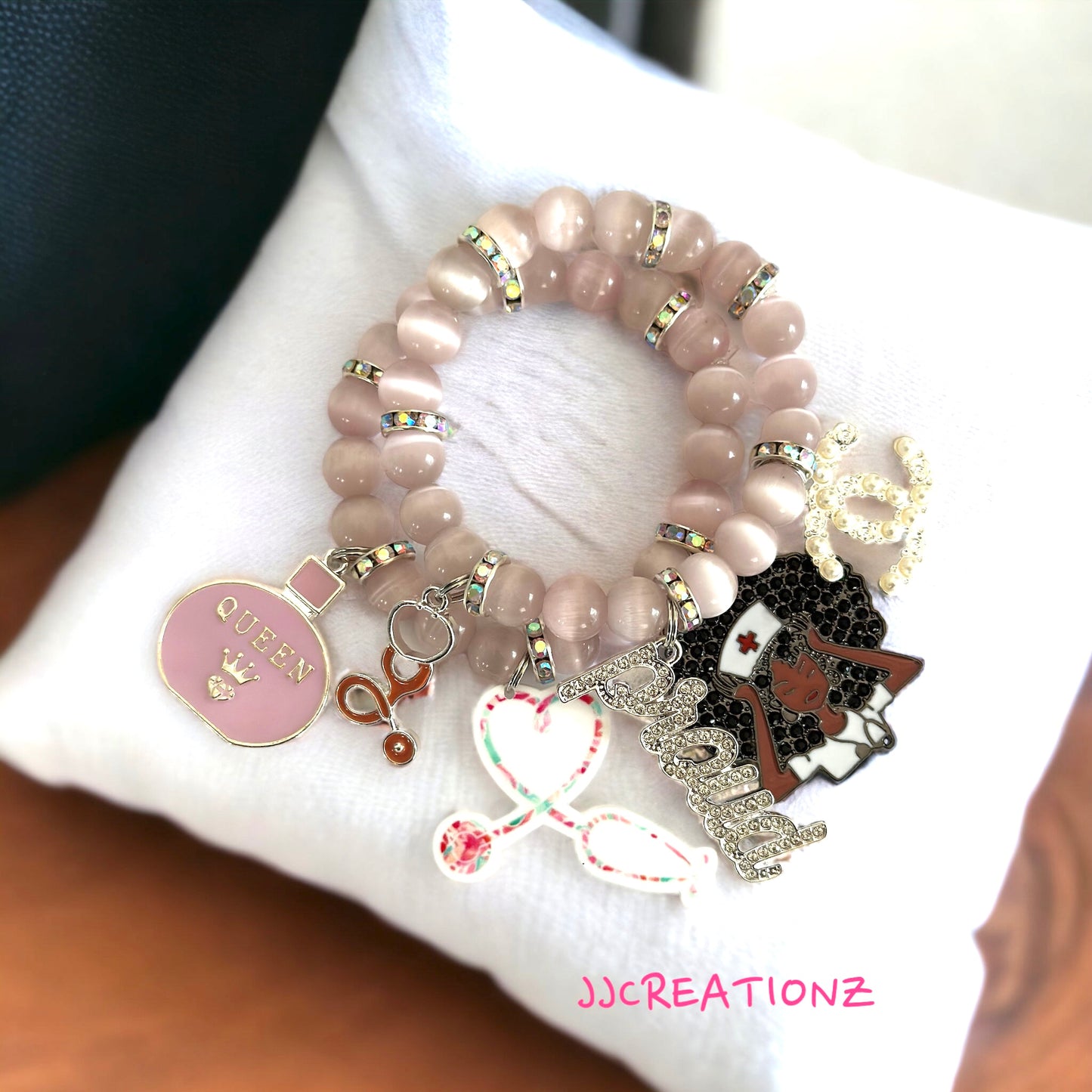 Light pink nurse  bracelet