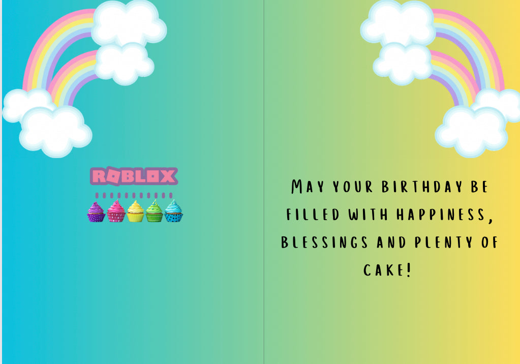 Roblox Girls Happy Birthday Card